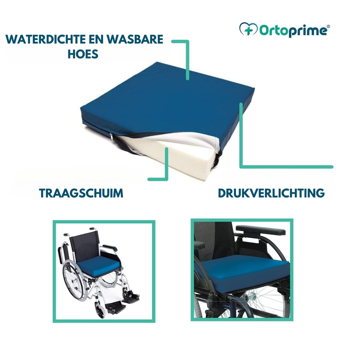 Anti-decubituskussen Visco-elastisch 50kg/m3