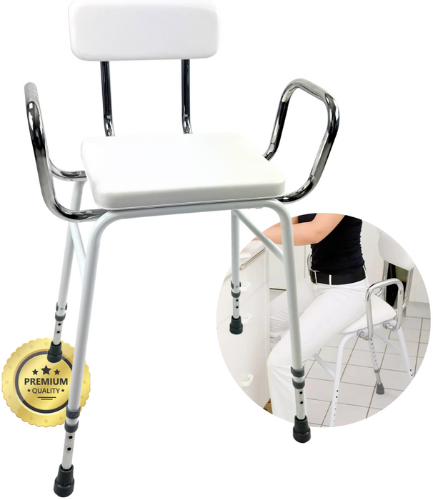 Hoher Küchen- und Haushaltshocker | Höhenverstellbarer Stützstuhl