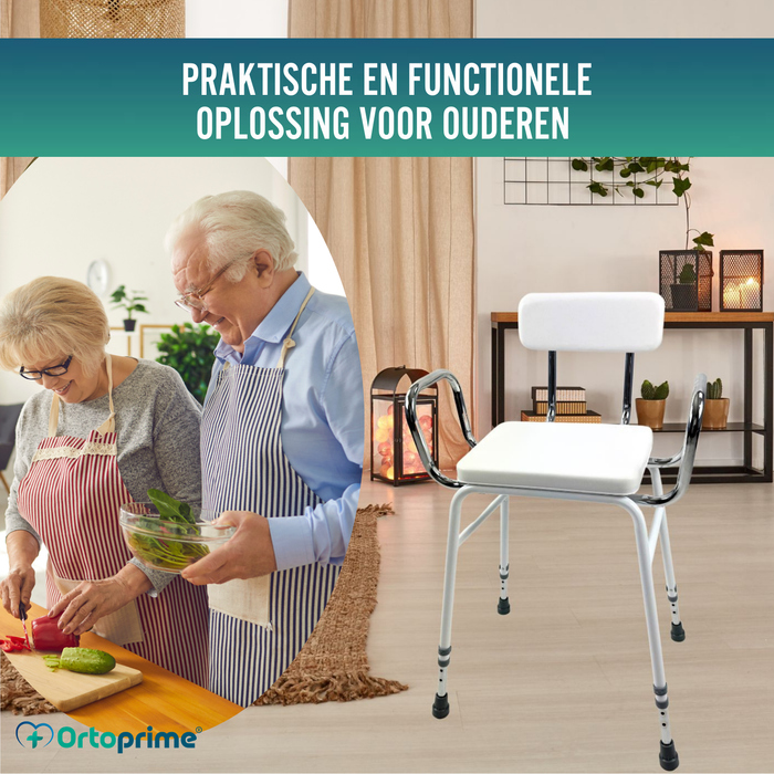 Hoher Küchen- und Haushaltshocker | Höhenverstellbarer Stützstuhl