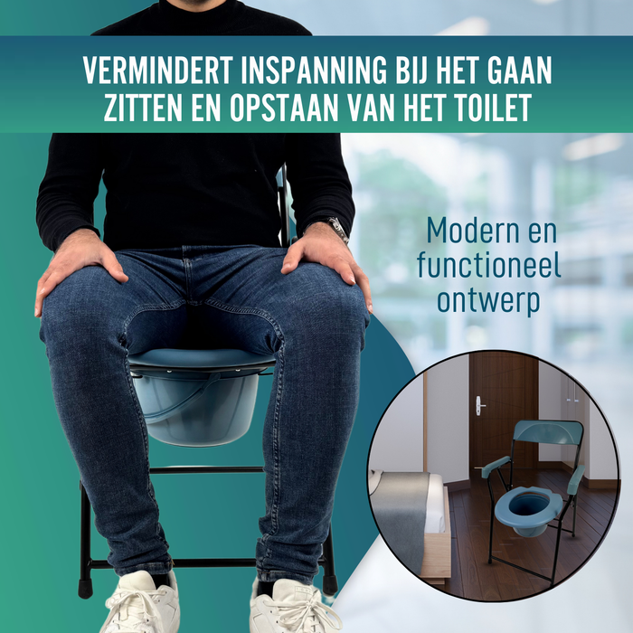 Opvouwbare WC-Stoel Senioren | Draagbaar Toilet Volwassenen