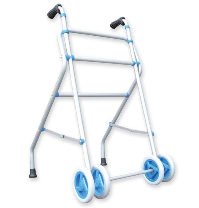 Opvouwbare Aluminium Rollator met 4 Wielen Blauw