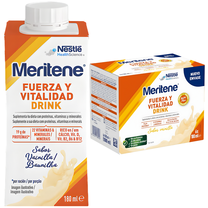 Meritene Pak 6 Flessen Voedingssupplement | 2 Smaken