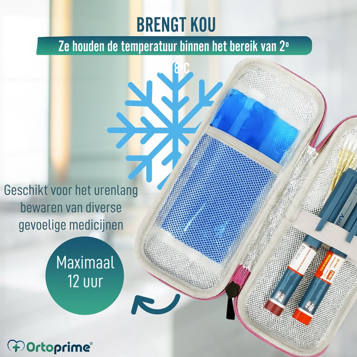 Isothermische Tas voor Diabetici | Insuline Etui met Koelgels