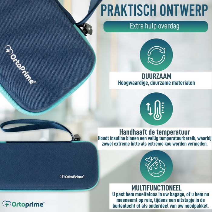 Insulinetui met Thermometer | Koeler voor Diabetici
