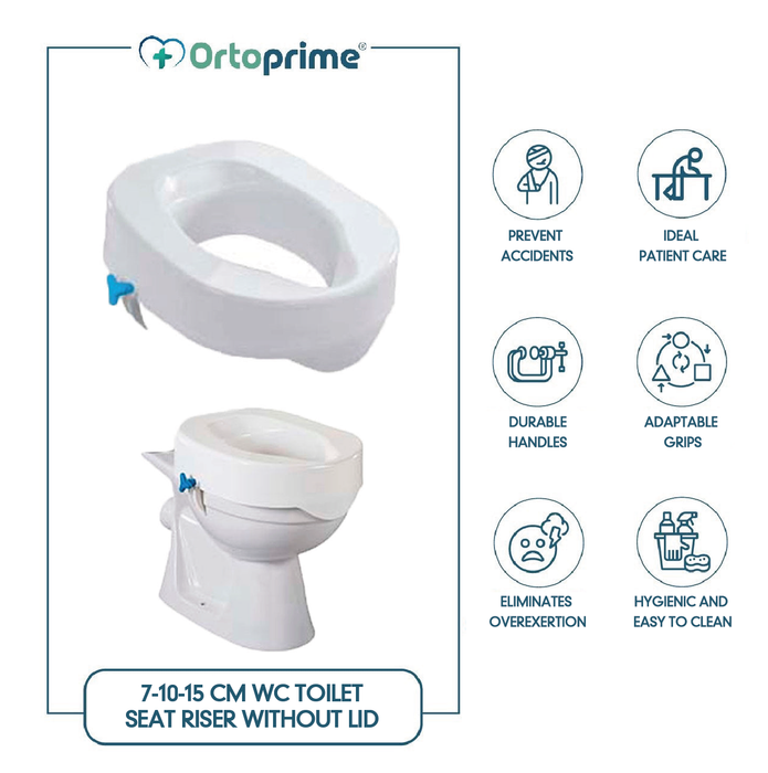 Verhoging voor WC Zonder Deksel met Hoogte 7-10-15 cm | Universeel