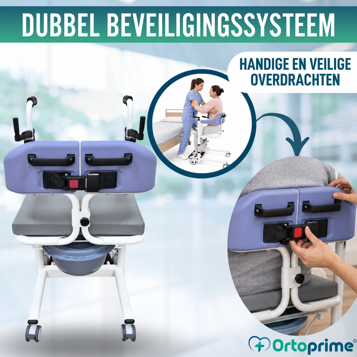 3-in-1 Transferstoel | Verstelbare Toiletstoel