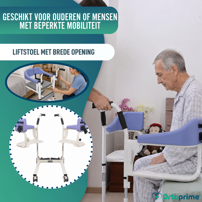 3-in-1 Transferstoel | Verstelbare Toiletstoel