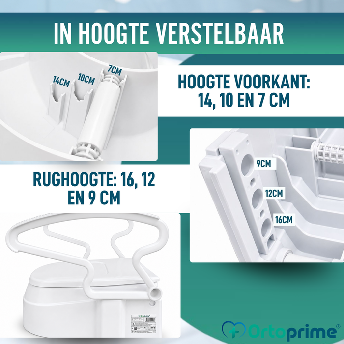 Toiletverhoger 3 Hoogtes Verstelbaar | Met Deksel