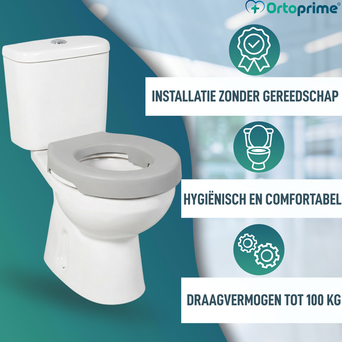 Zachte WC-verhoger 3 cm Grijs
