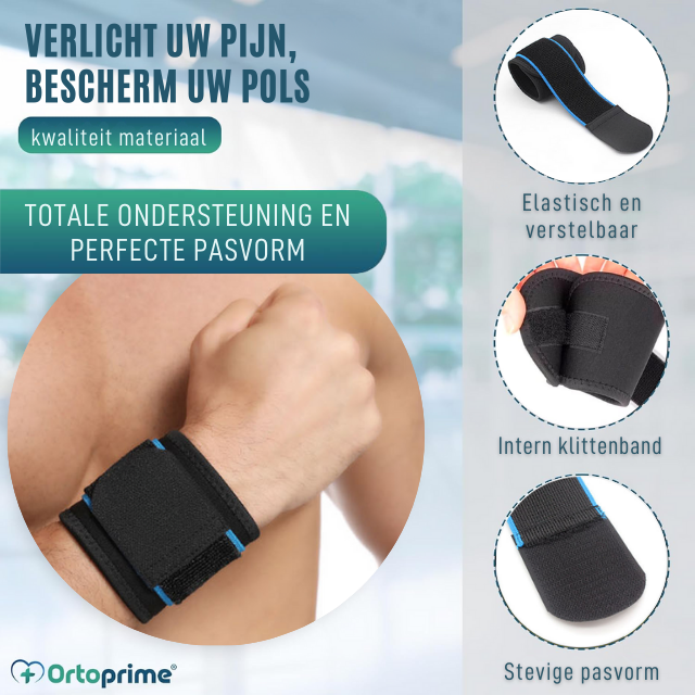 Aanpasbare Sportpolsband Polsondersteuning voor Tendinitis en Carpaaltunnel