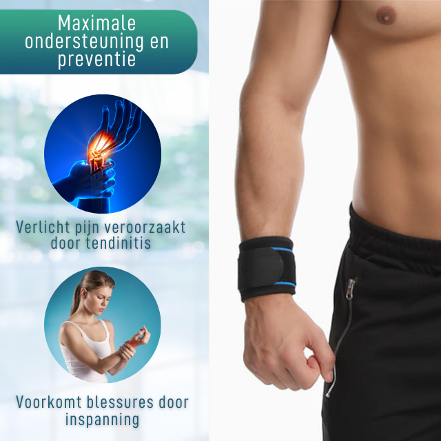 Aanpasbare Sportpolsband Polsondersteuning voor Tendinitis en Carpaaltunnel