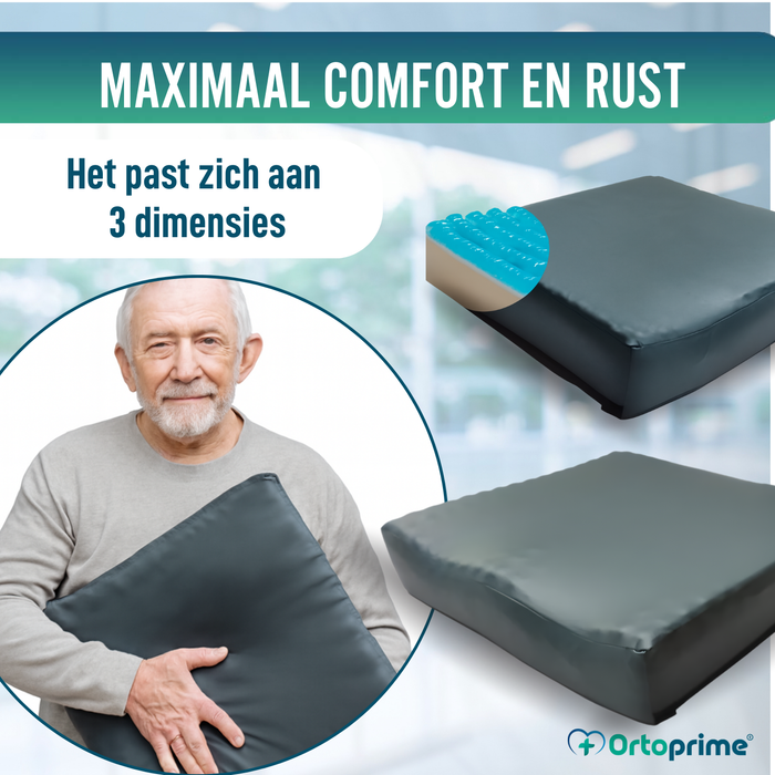 Drukverlagend Visco Gel Zitkussen Ischiaal 85 kg/m3