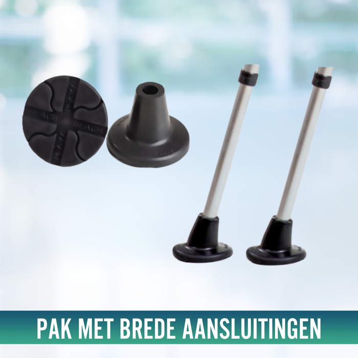 Compleet pakket Orthopedische Krukken + Kussens + Brede Doppen