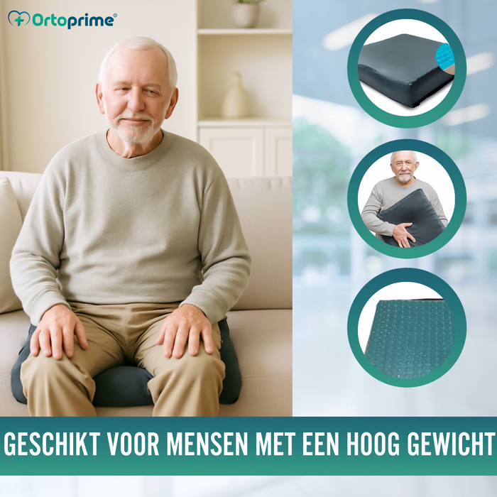 Drukverlagend Visco Gel Zitkussen Ischiaal 85 kg/m3