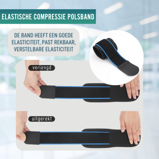 Aanpasbare Sportpolsband Polsondersteuning voor Tendinitis en Carpaaltunnel