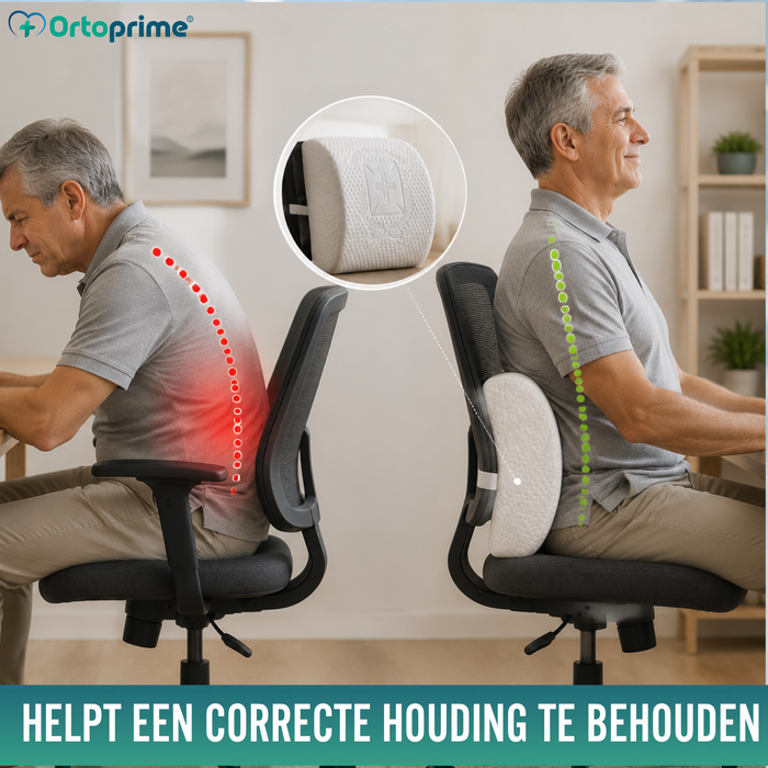 Lendensteunkussen van Traagschuim | Wit