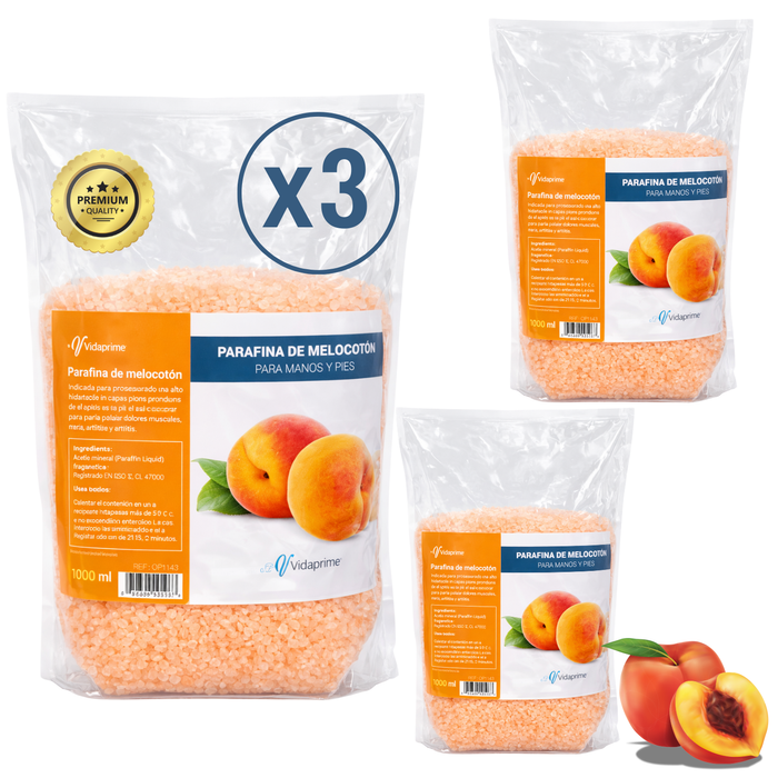 Paraffinepakket voor Handen en Voetenrevalidatie 3000ml | Perzik