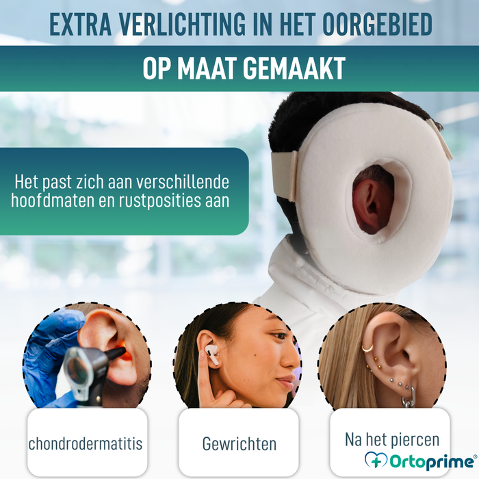 Anti-Decubitus Oorkussen met Opening Verstelbaar