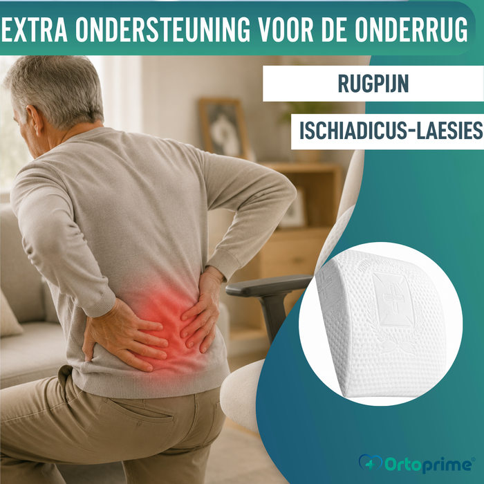 Lendensteunkussen van Traagschuim | Wit