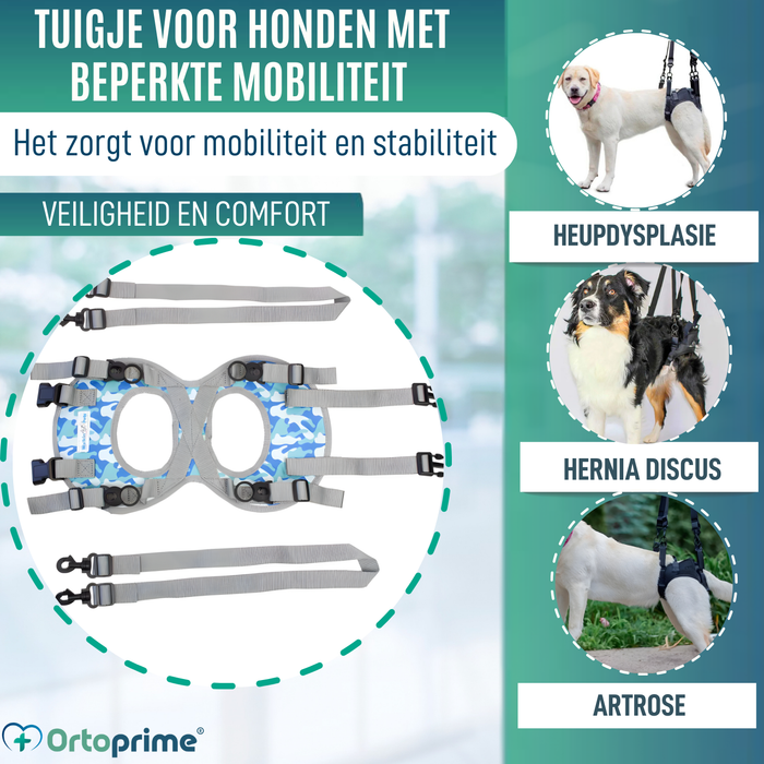 Harnas voor Honden met Verminderde Mobiliteit in Achterpoten