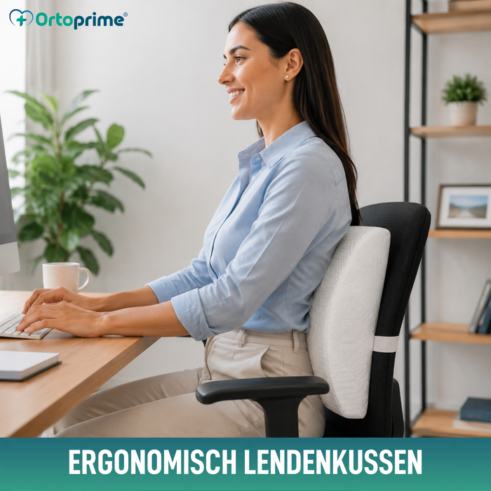 Lendensteunkussen van Traagschuim | Wit