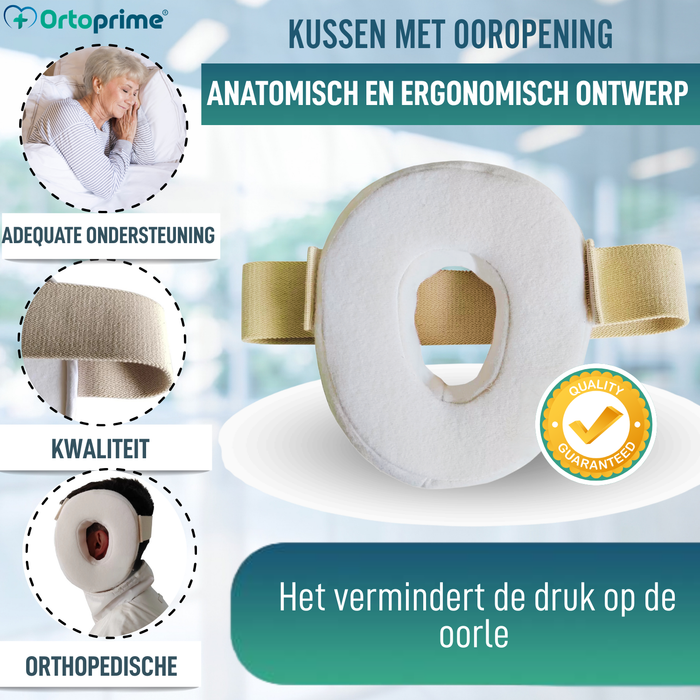 Anti-Decubitus Oorkussen met Opening Verstelbaar