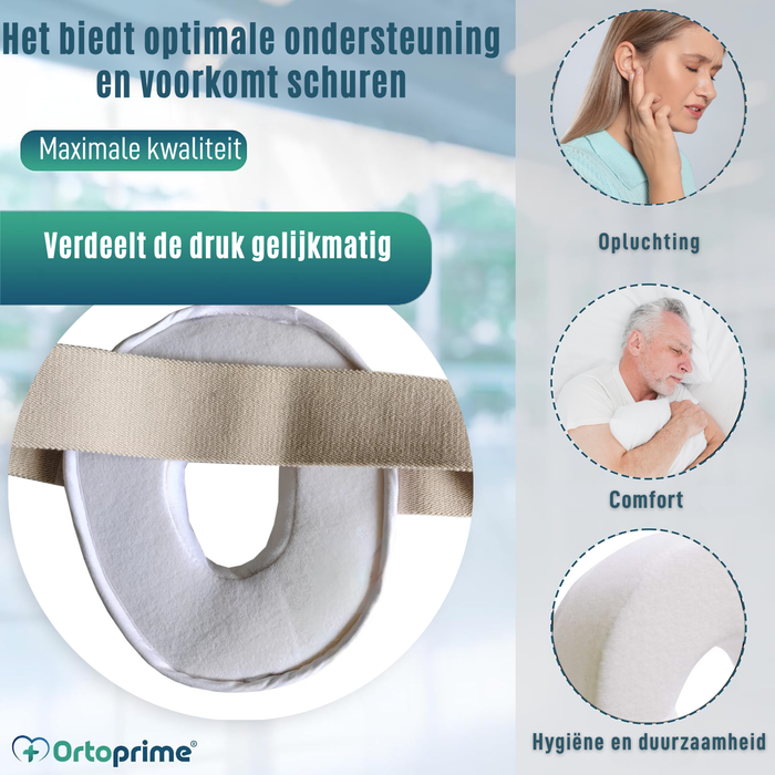 Anti-Decubitus Oorkussen met Opening Verstelbaar