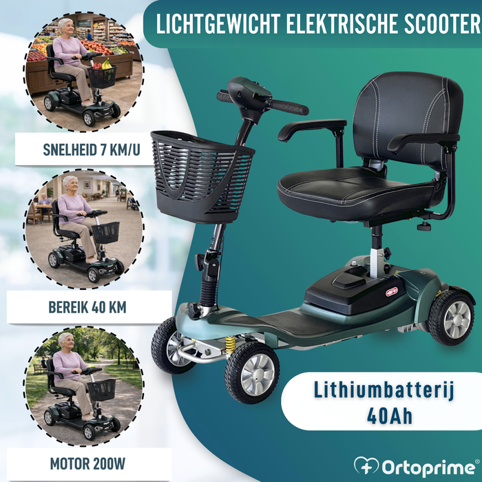 Demontabele Elektrische Scooter | Lithiumbatterij 40Ah