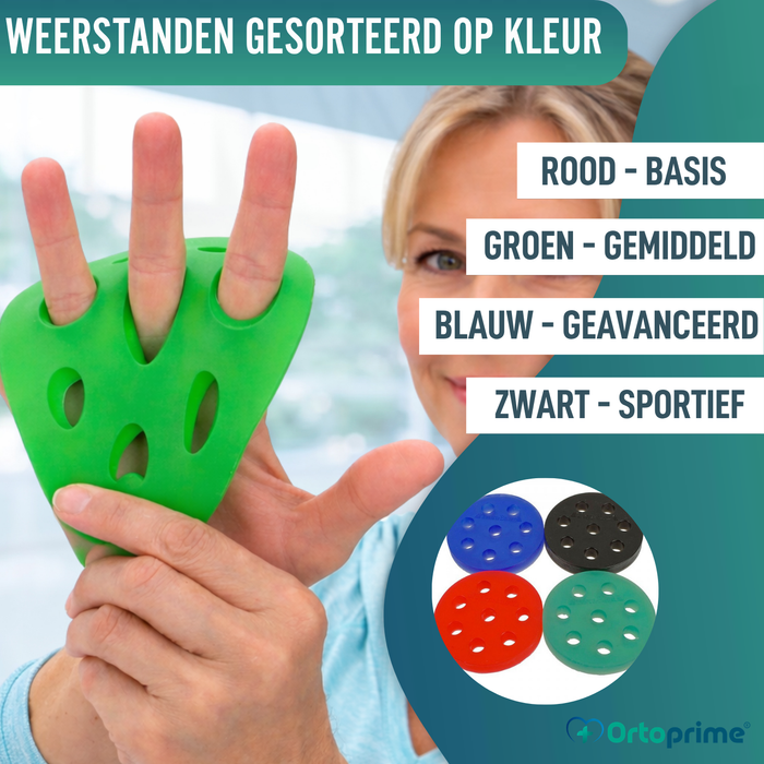 Siliconen Vingertrainer | 4 Weerstandsniveaus
