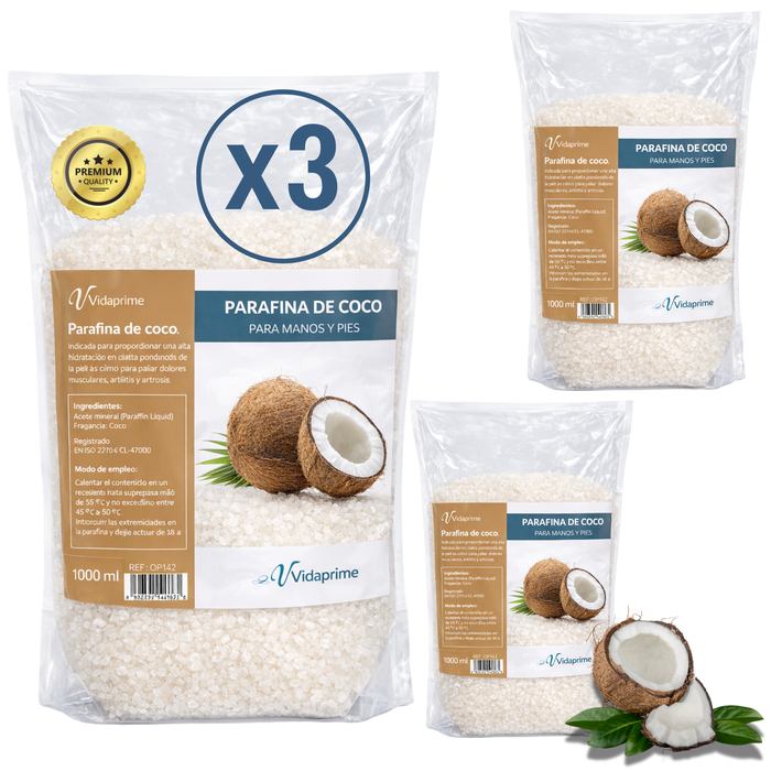 Pak Paraffine Antioxidant voor Handen en Voeten 3000 ml | Kokosnoot