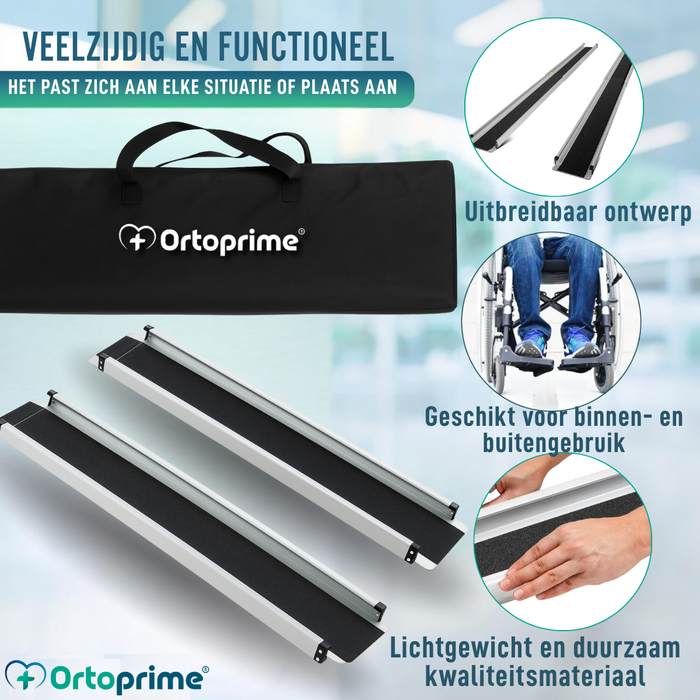 Telescoop Rampen voor Rolstoel 270kg | Sterke Rampen