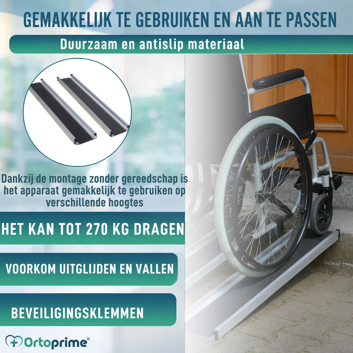 Telescoop Rampen voor Rolstoel 270kg | Sterke Rampen