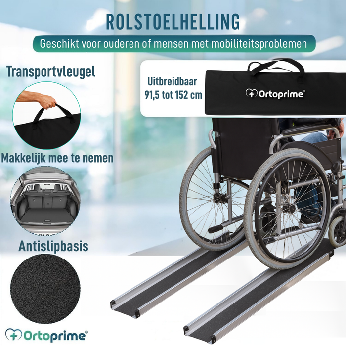 Telescoop Rampen voor Rolstoel 270kg | Sterke Rampen