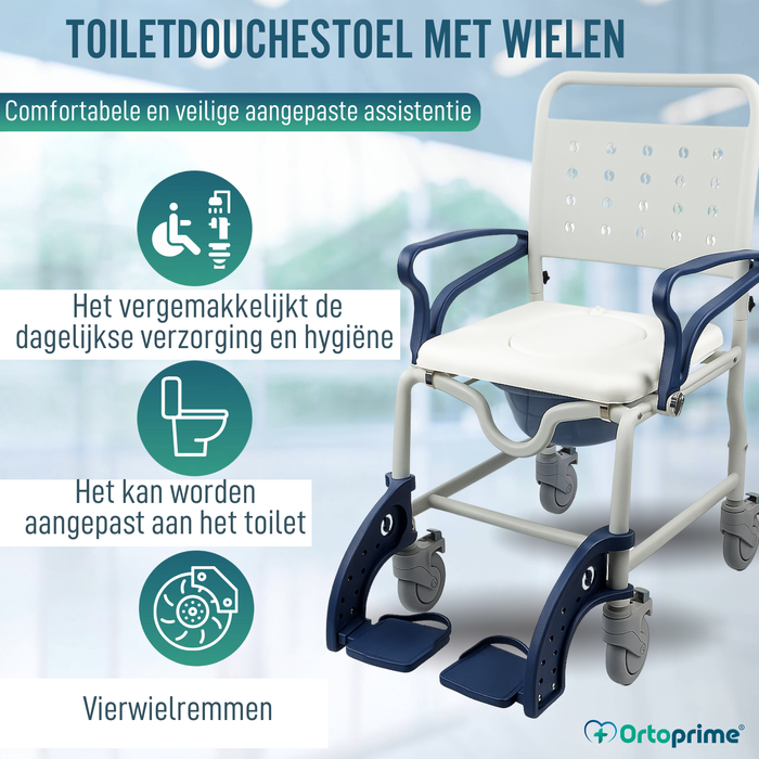 Douch WC Stoel Volwassenen Met Klaparmen & Voeten | WC