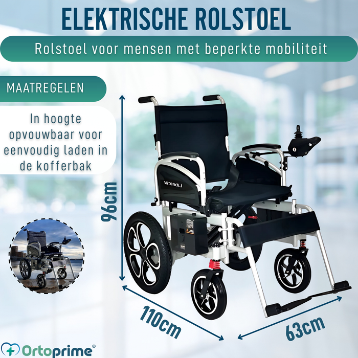Opvouwbare Elektrische Rolstoel met Gelbatterij | 5 Snelheden
