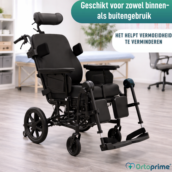 Positioneringsrolstoel met Kantelfunctie | Anti-Decubitus