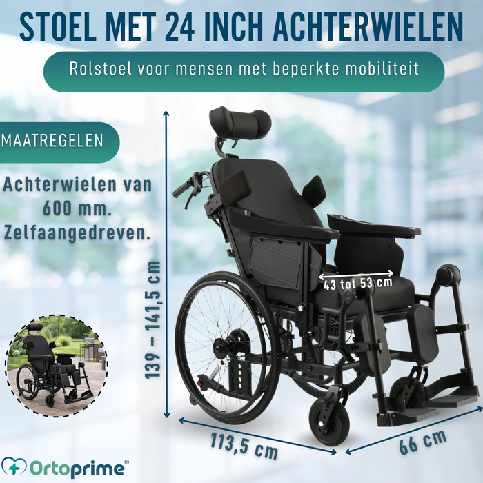 Positioneringsrolstoel met Kantelfunctie | Anti-Decubitus