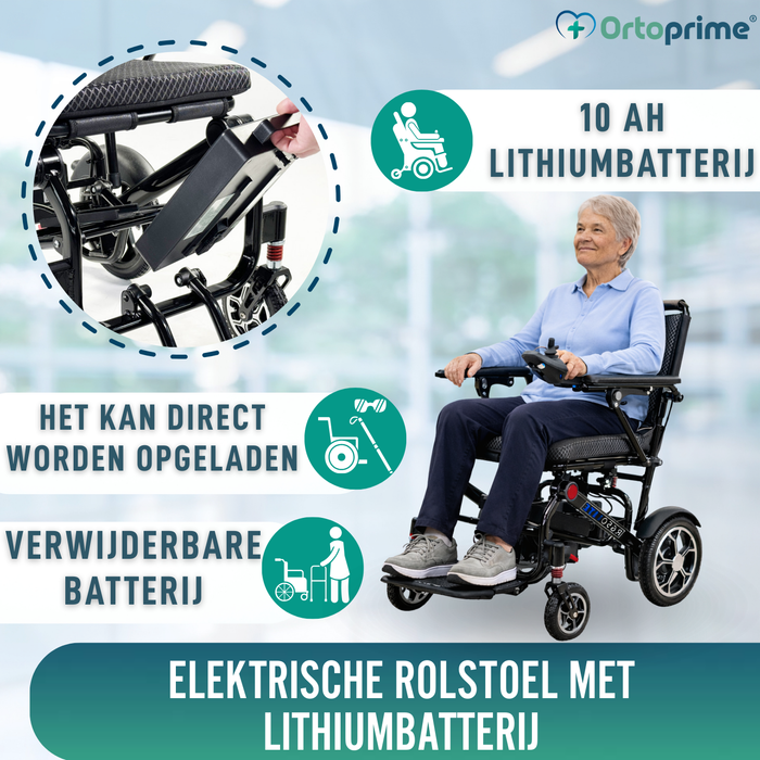 Elektrische Opvouwbare Rolstoel Ultralicht | 10Ah