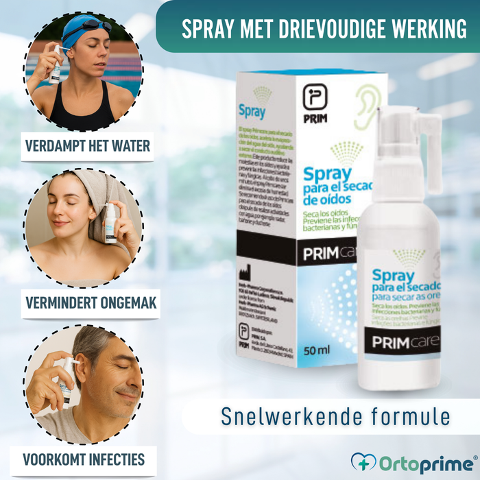 Oordroog Spray | Drievoudige Actie Oplossing