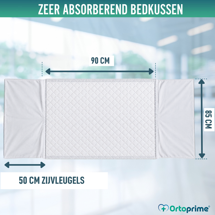 Wasbare Eco Absorberende Matrasbeschermer 90cm 3,15 Liter/m2