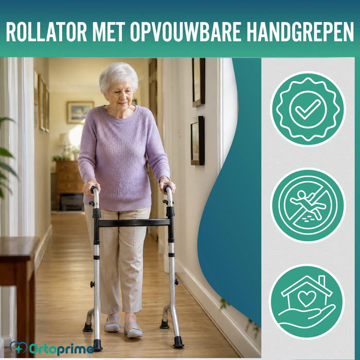 Looprek zonder Wielen met Opklapbare Handgrepen | Verstelbaar