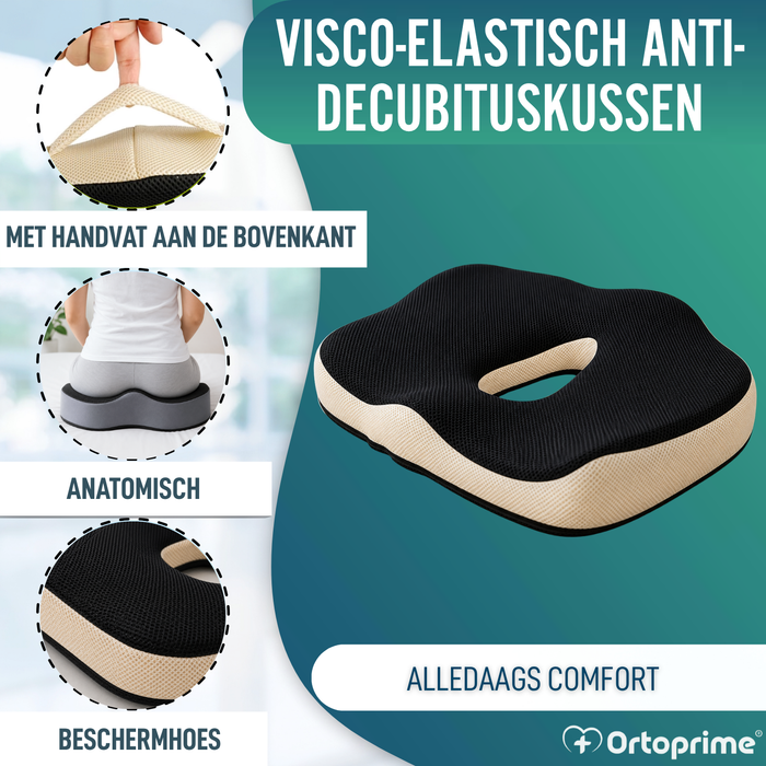 Ergonomisch Traagschuim Kussen met Coccyx Opening | Comfort