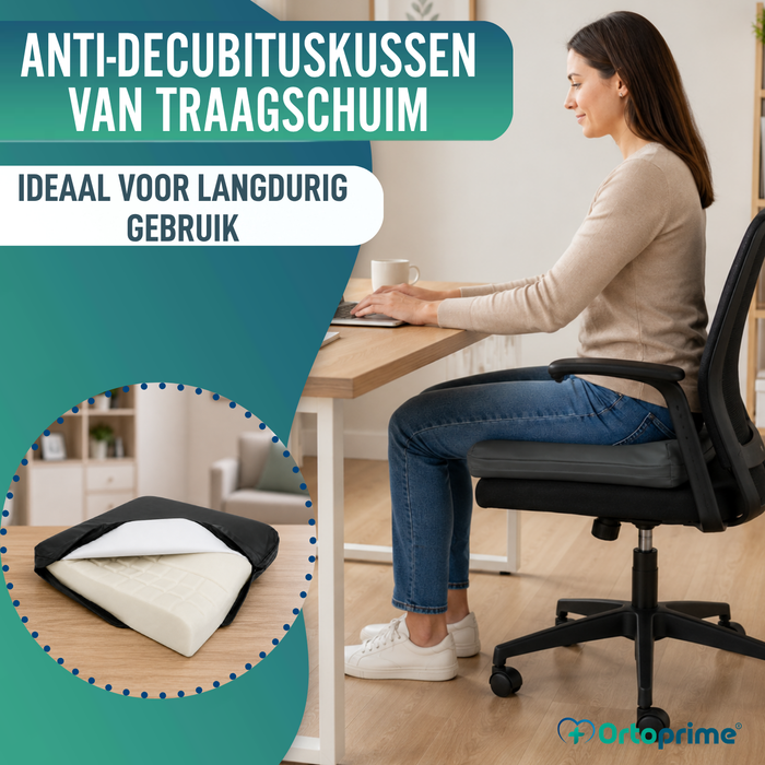 Anti-decubitus Traagschuimkussen 80kg/m3