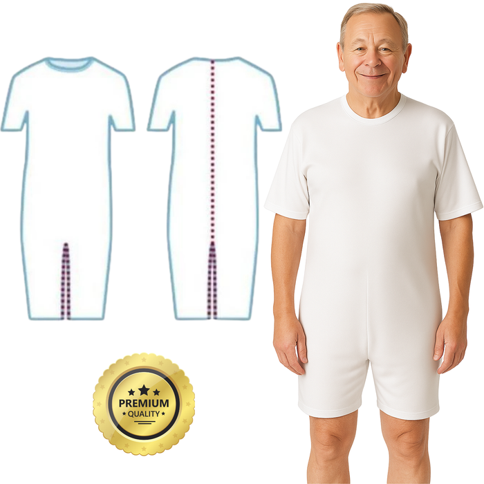 Anti-Incontinentie Pyjama Korte Mouw Unisex | Volwassenen
