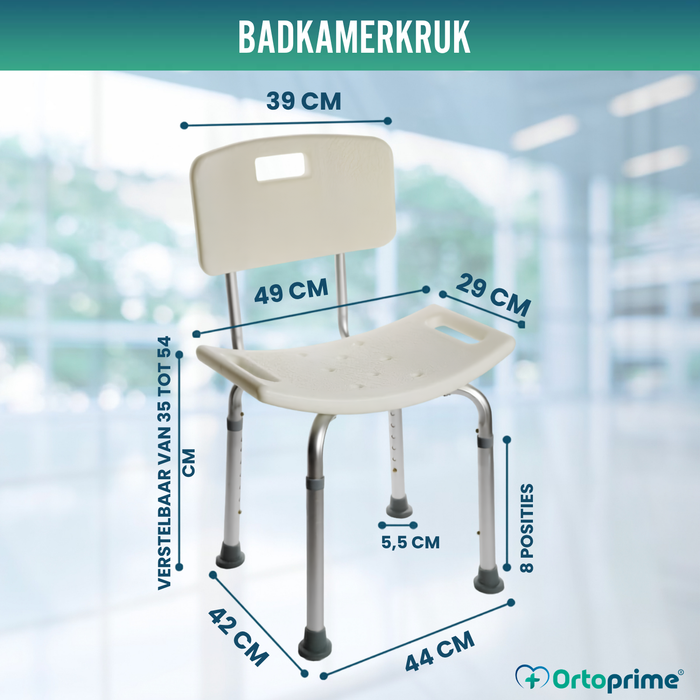 Antislip Douche Stoel | Met Rugleuning