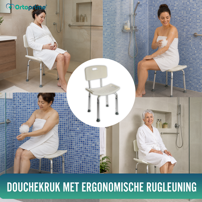 Antislip Douche Stoel | Met Rugleuning
