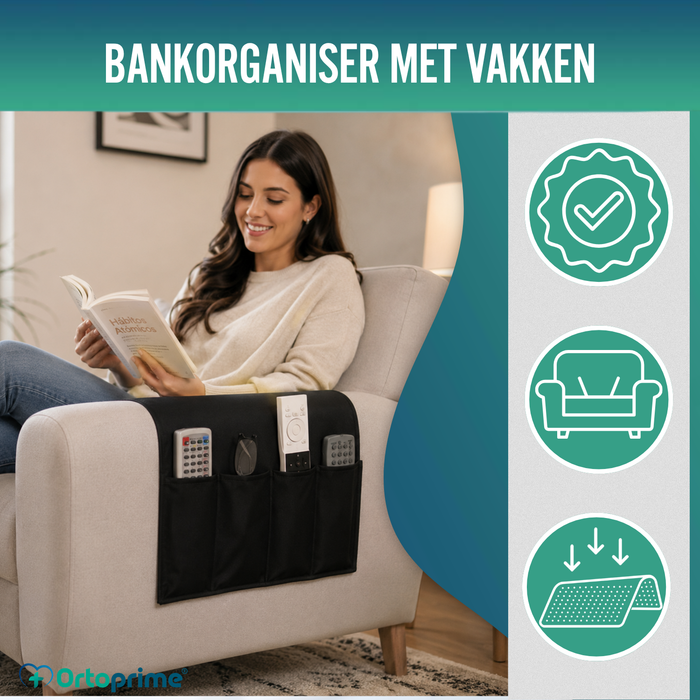 Armleuning Organizer 5 Vakken | Antislip