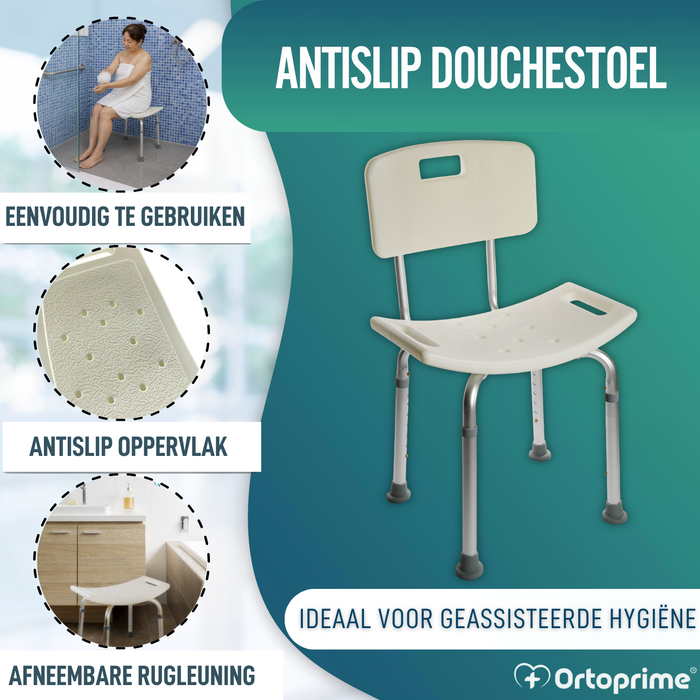 Antislip Douche Stoel | Met Rugleuning