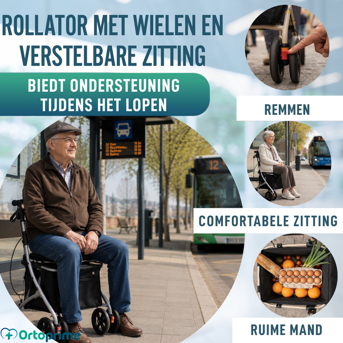 Winkelwagen met Zitplaats | Dagelijks Leven Hulpmiddel