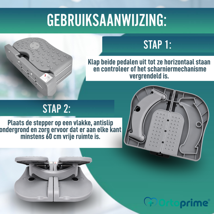 Opvouwbare Mini Stepper voor Senioren | Statische Pedalen